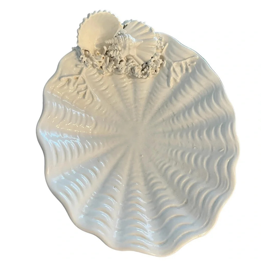Vintage Italian White Shell Dish